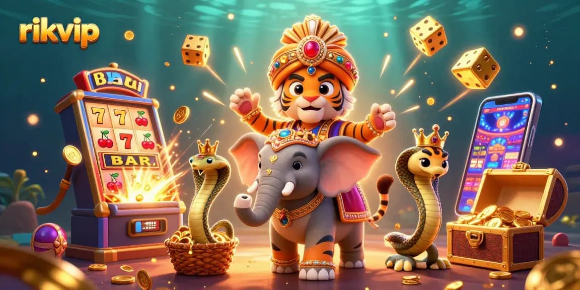 Play slots and win big with the vibrant rikvip casino scene featuring a colorful jackpot.