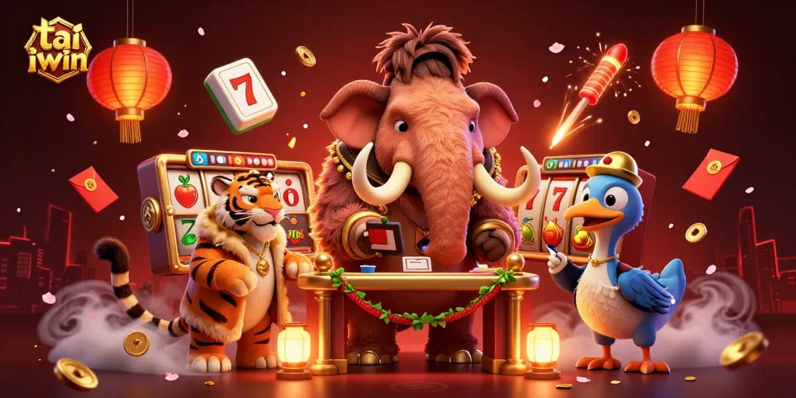 Engage with tai iwin's vibrant online casino scene featuring a bouncer and slot games.