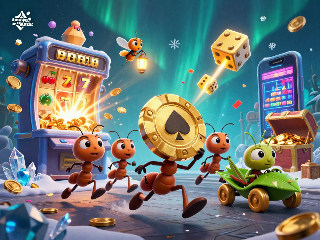 Stunning scene of duongmatchuoc2 with ants challenges bringing excitement in a colorful casino heist.