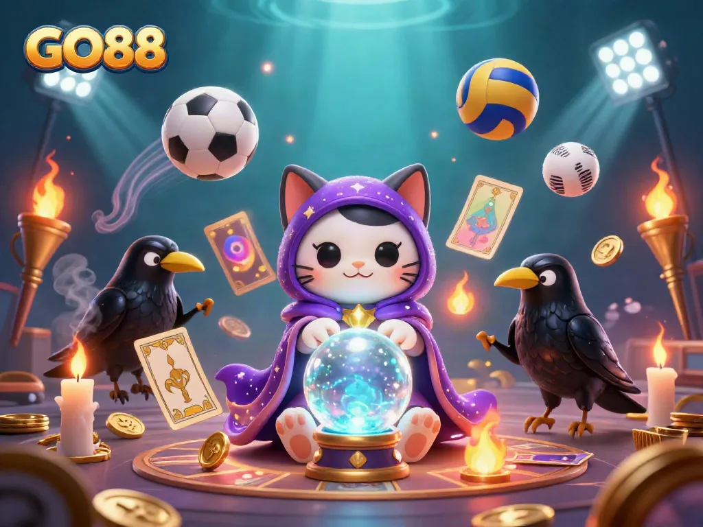 Experience GO88's vibrant casino scene with mystic characters and dynamic sports elements.