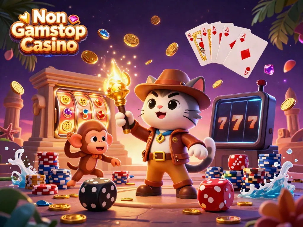 Engage with Non Gamstop Casino's thrilling adventure featuring a treasure hunt for golden artifacts.