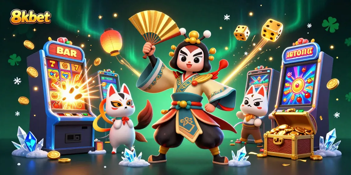 Experience thrilling wins at 8xbet with an ultra-detailed 3D casino adventure illustration featuring dynamic characters and vibrant gaming elements.