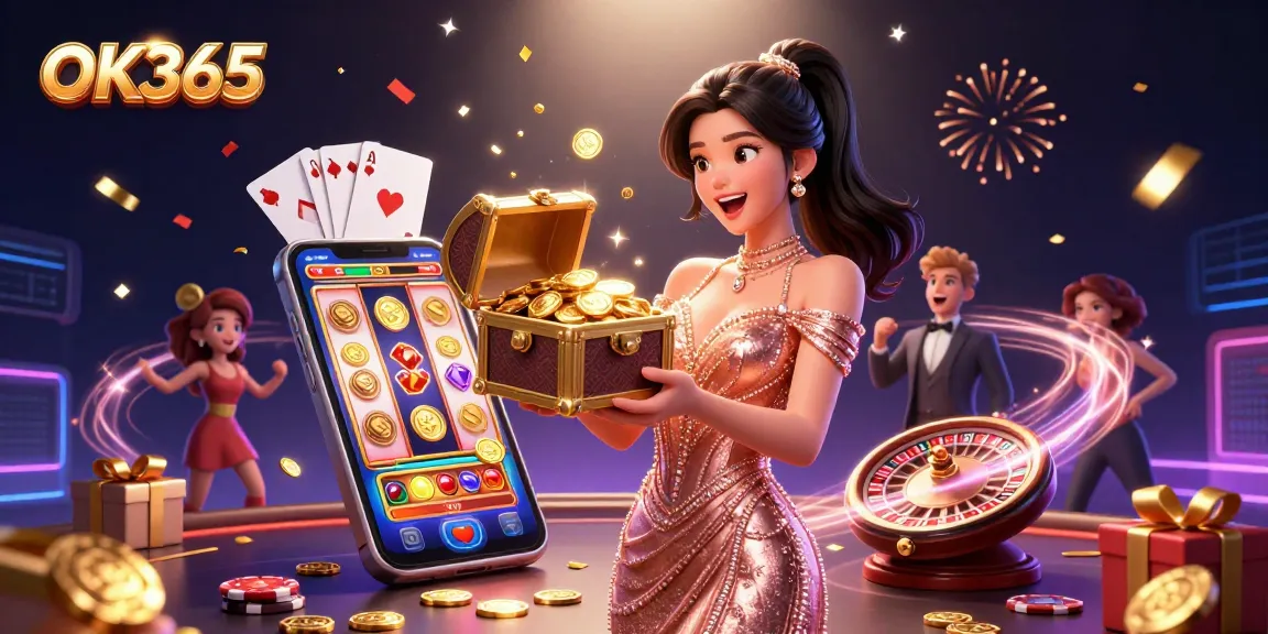 Experience thrilling gameplay at OK365 with vibrant treasures and dynamic casino elements.
