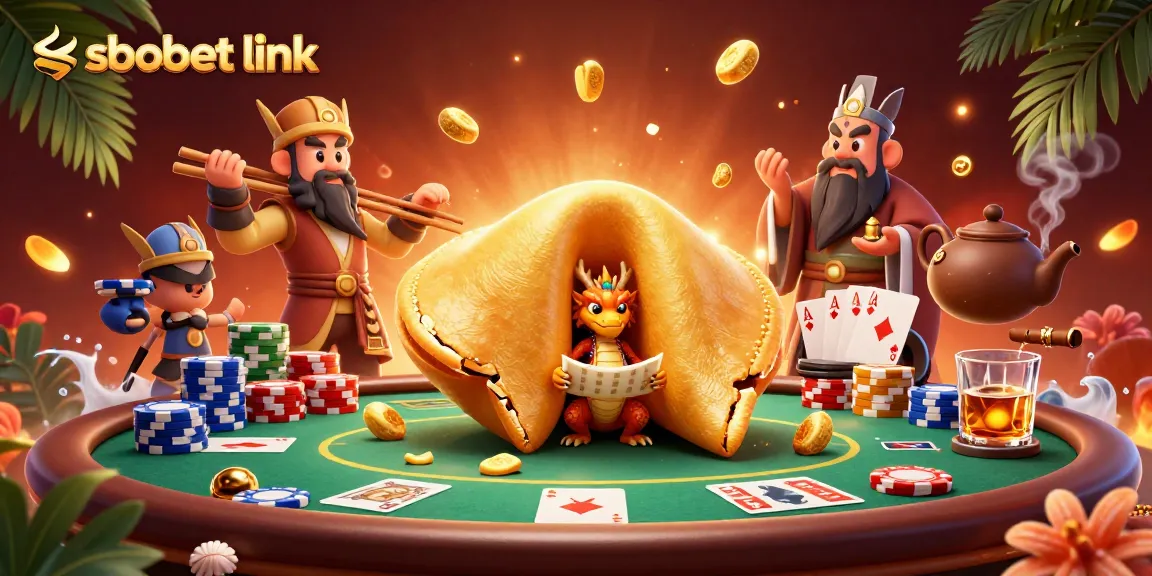 Bet on sbobet link with this captivating illustration showcasing rich casino elements and vibrant characters.