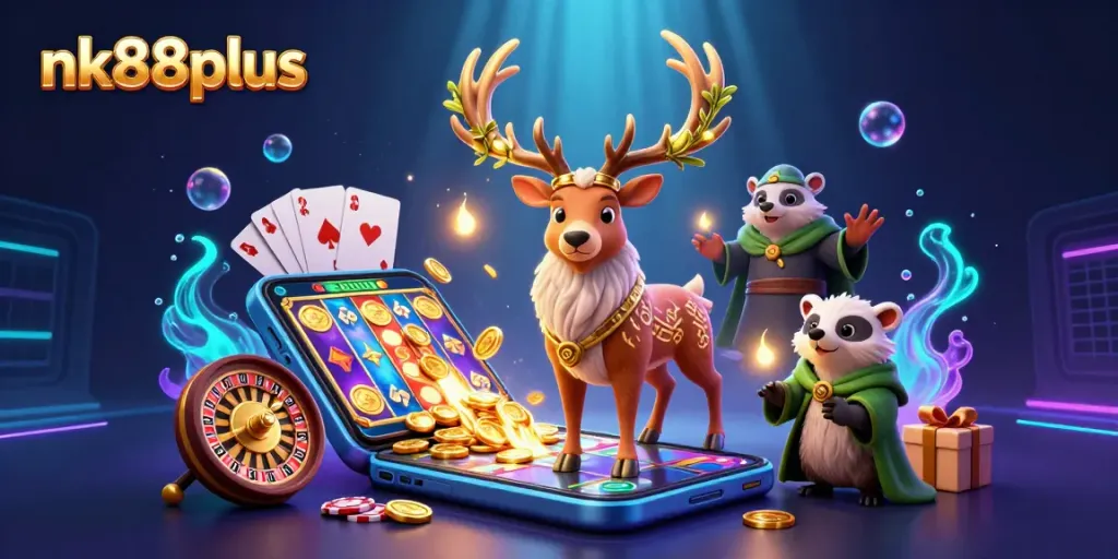 Spin the reels at nk88plus with vibrant slot games and glowing animations.