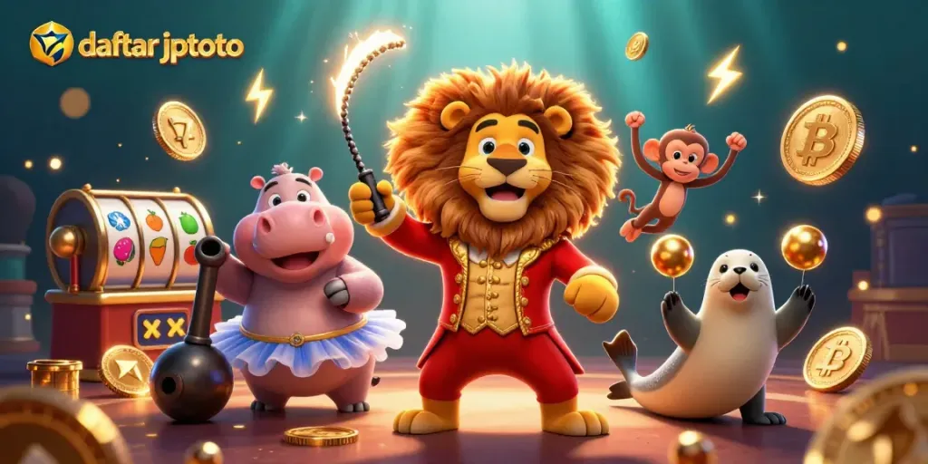 Join the fun at daftar jptoto with colorful casino characters exploring winning jackpots!