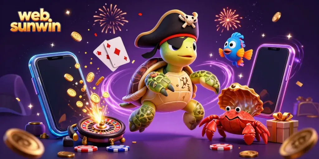 Experience fun gaming at web sunwin with vibrant characters and dynamic casino elements.