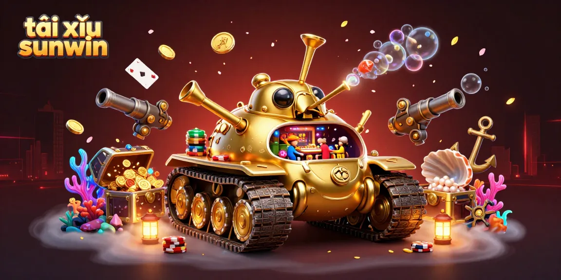 Experience the excitement of tài xỉu sunwin in a vibrant casino scene bursting with action and treasures.