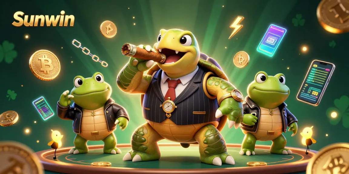 Players explore Sunwin's thrilling gaming scene filled with vibrant characters and cryptocurrency elements.