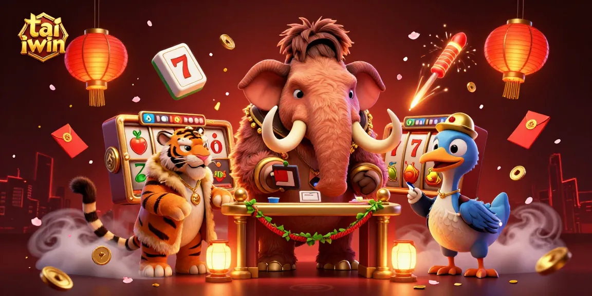 Engage with tai iwin's vibrant online casino scene featuring a bouncer and slot games.