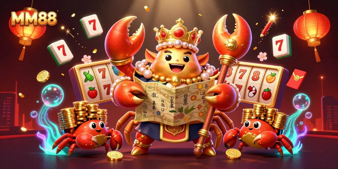 Win big with MM88 in a vibrant 3D casino scene filled with gold treasures and lucky charms.